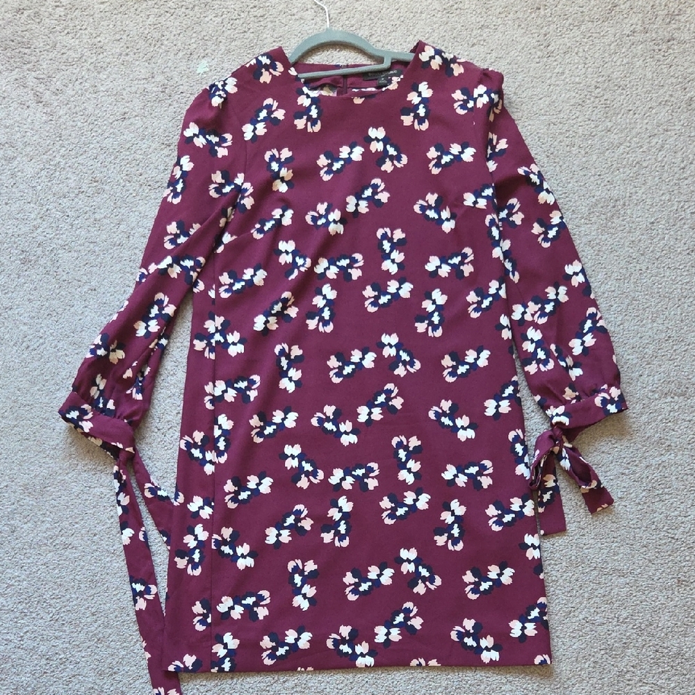 Banana Republic Burgundy Floral Dress